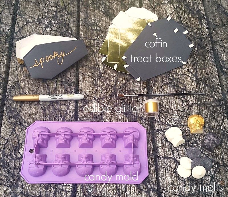 Black + White Halloween Party Blog Hop - Skull Candy Party supplies