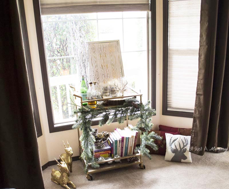 How To Decorate Your Home For The Holidays With Big Lots; everyone needs a bar cart for home decor