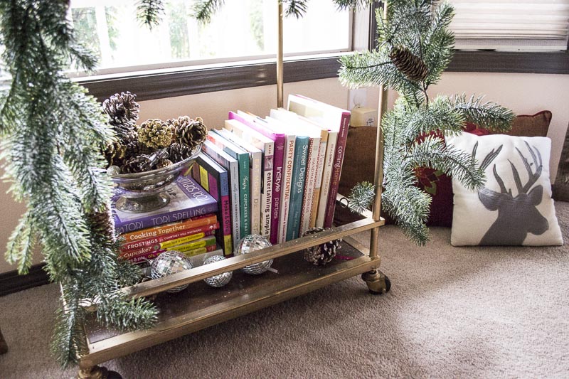 How To Decorate Your Home For The Holidays With Big Lots; books as part of holiday decor