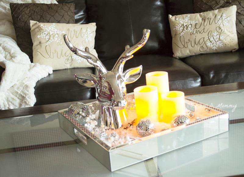 How To Decorate Your Home For The Holidays With Big Lots; use flameless candles for holiday ambiance 