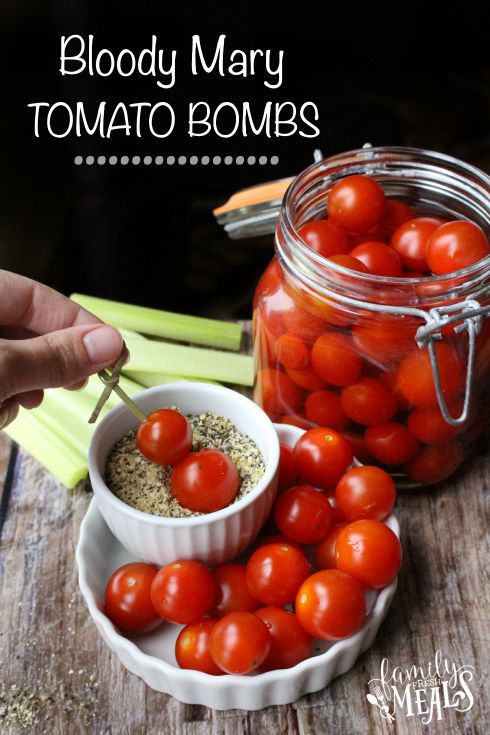 7 Must Have Bloody Mary Items; tomato bombs
