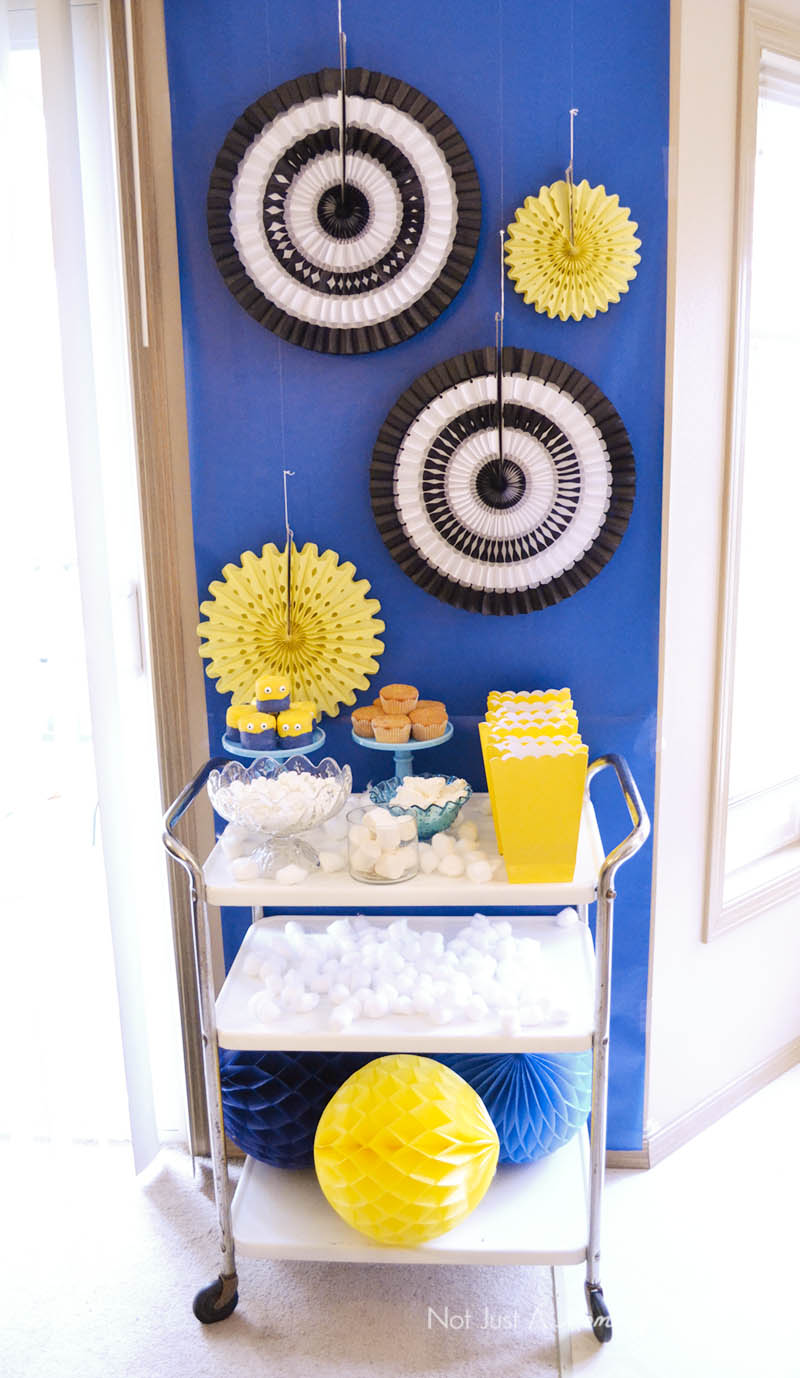 Minions Winter Yeti-land Movie Watching Party Igloo Cupcake station
