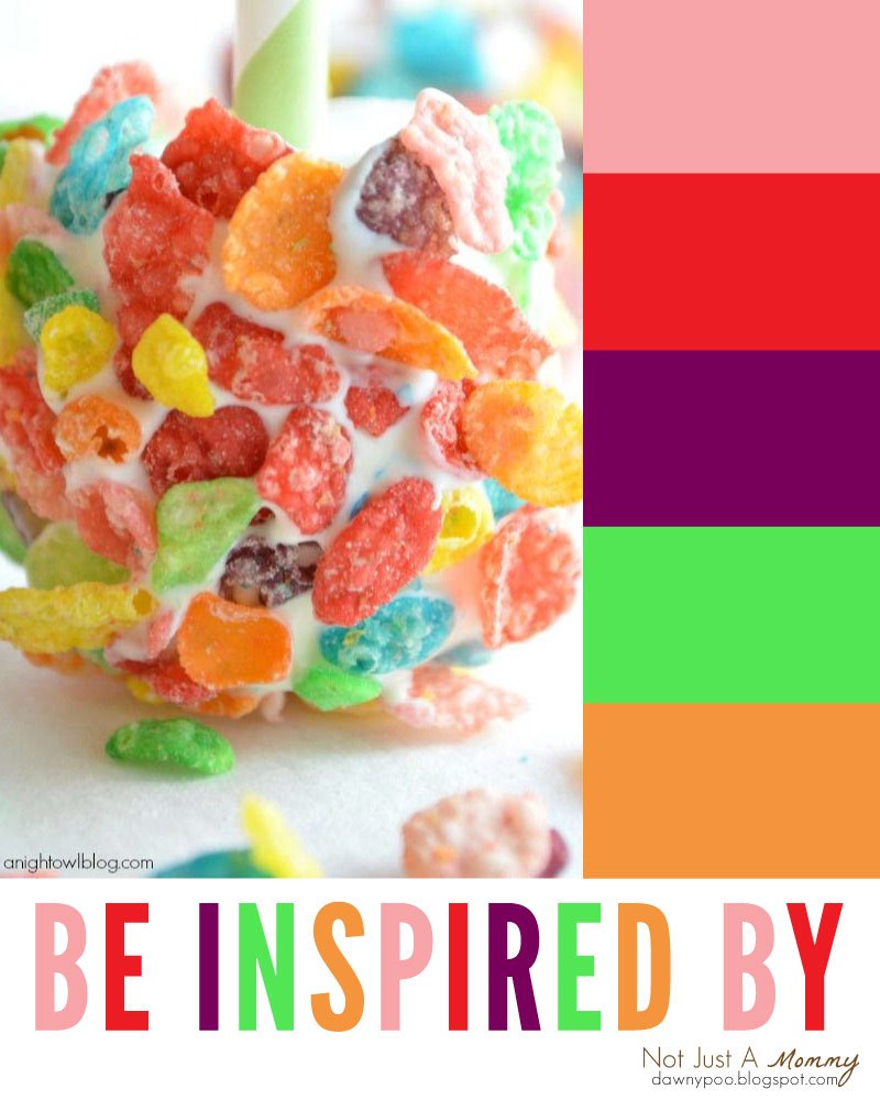 Be party palette inspired by Fruity Pebbles Marshmallow Pops