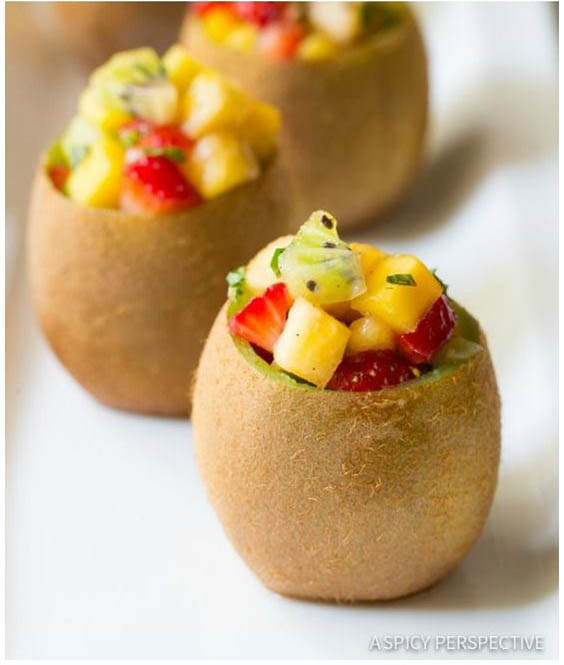9 chic kiwi recipes and crafts to try: kiwi salad cups