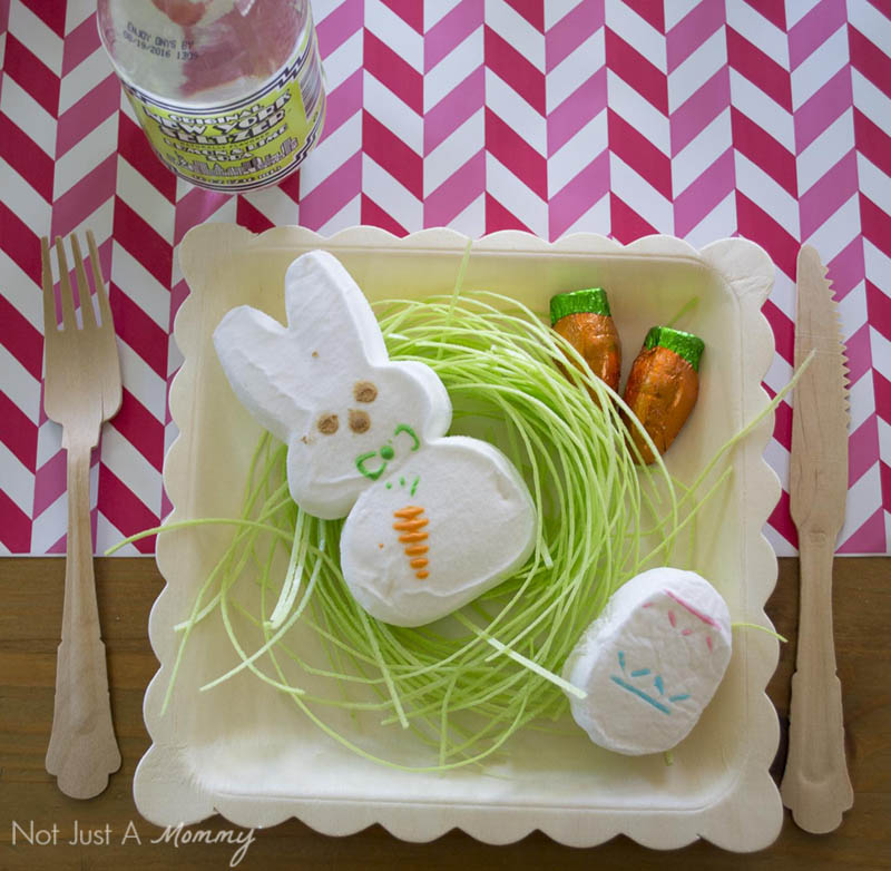 How To Style A Easter Table; Bunny Peep placesetting
