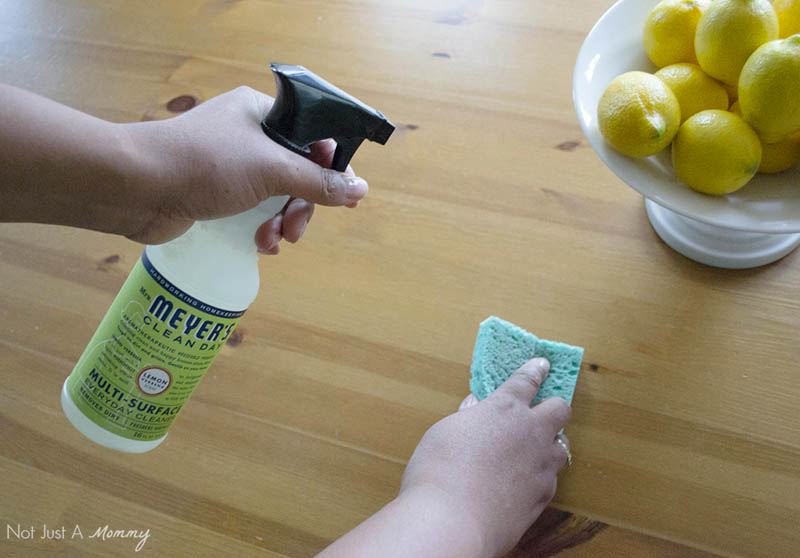 5 Tips To Prepping Your Home For Spring Entertaining; use Mrs. Meyers Multi-Surface cleaner