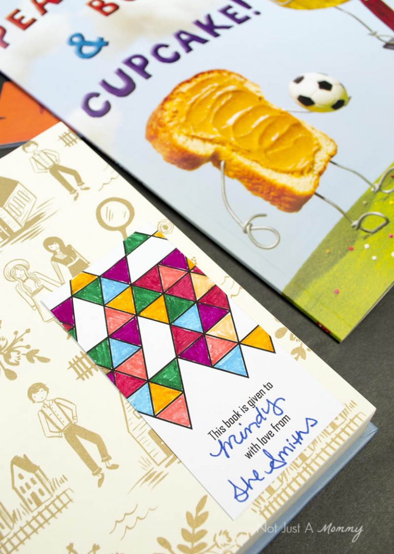 A great activity for a book-themed baby shower, my free download for coloring book plates!