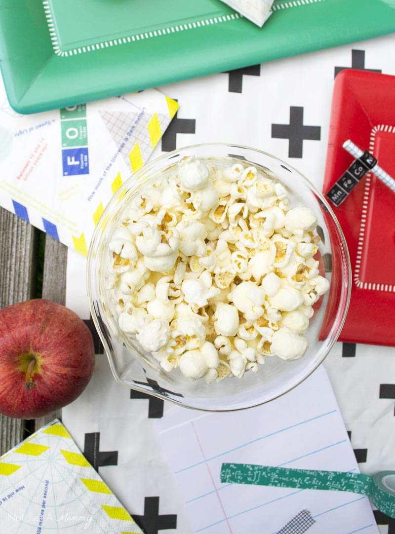 Not your typical must haves for your back to school party; popcorn