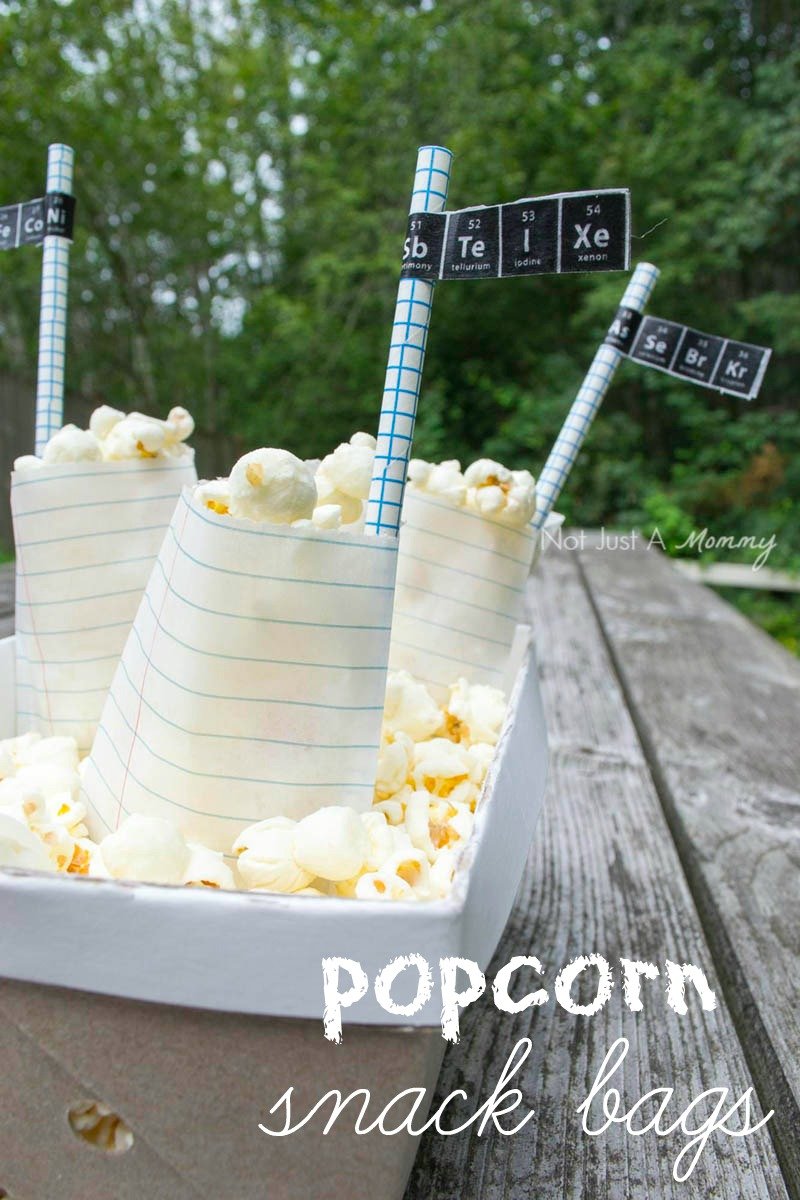 school themed popcorn bags