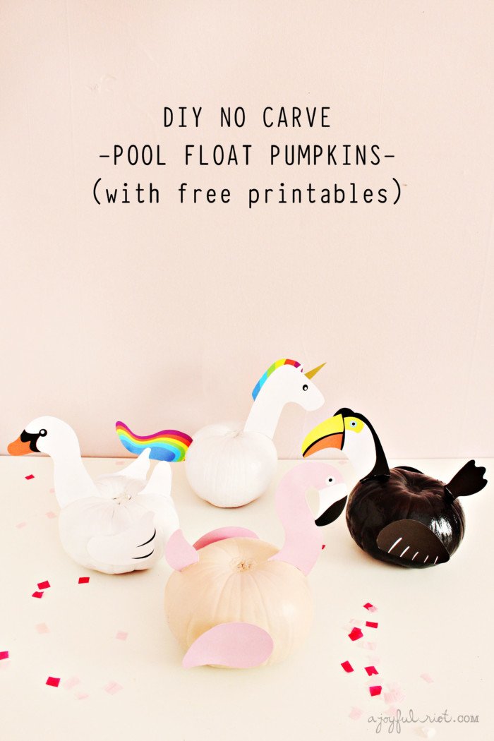 Pool Float Fun Without A Pool; pool float pumpkins with free printables