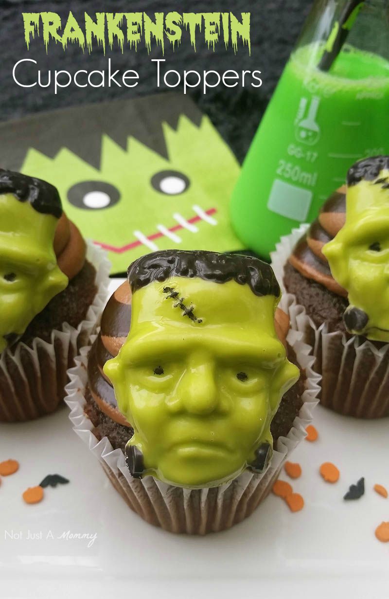 Frankenstein cupcake toppers