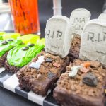 Make easy Halloween party treats with Frankenbrownies and brownie graveyards