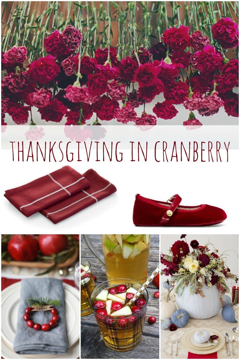 Celebrate Thanksgiving in a non-traditional hue, cranberry!