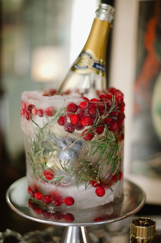 Thanksgiving in Cranberry ice bucket