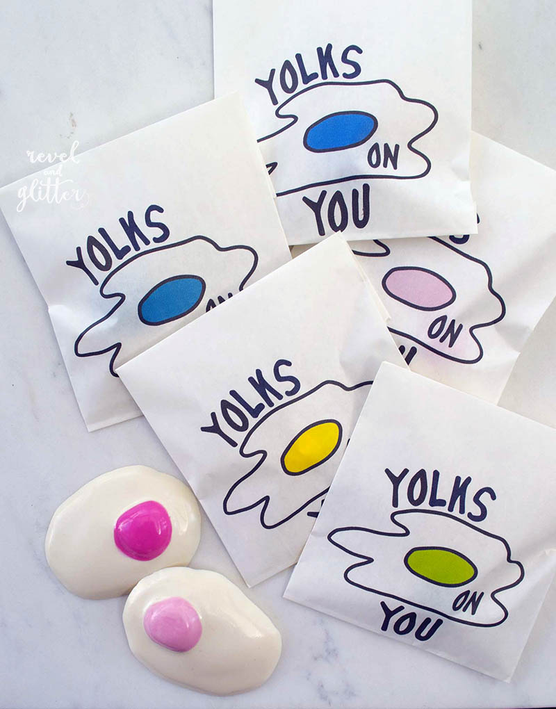 Candy Fried Eggs Treat Bags for Easter!