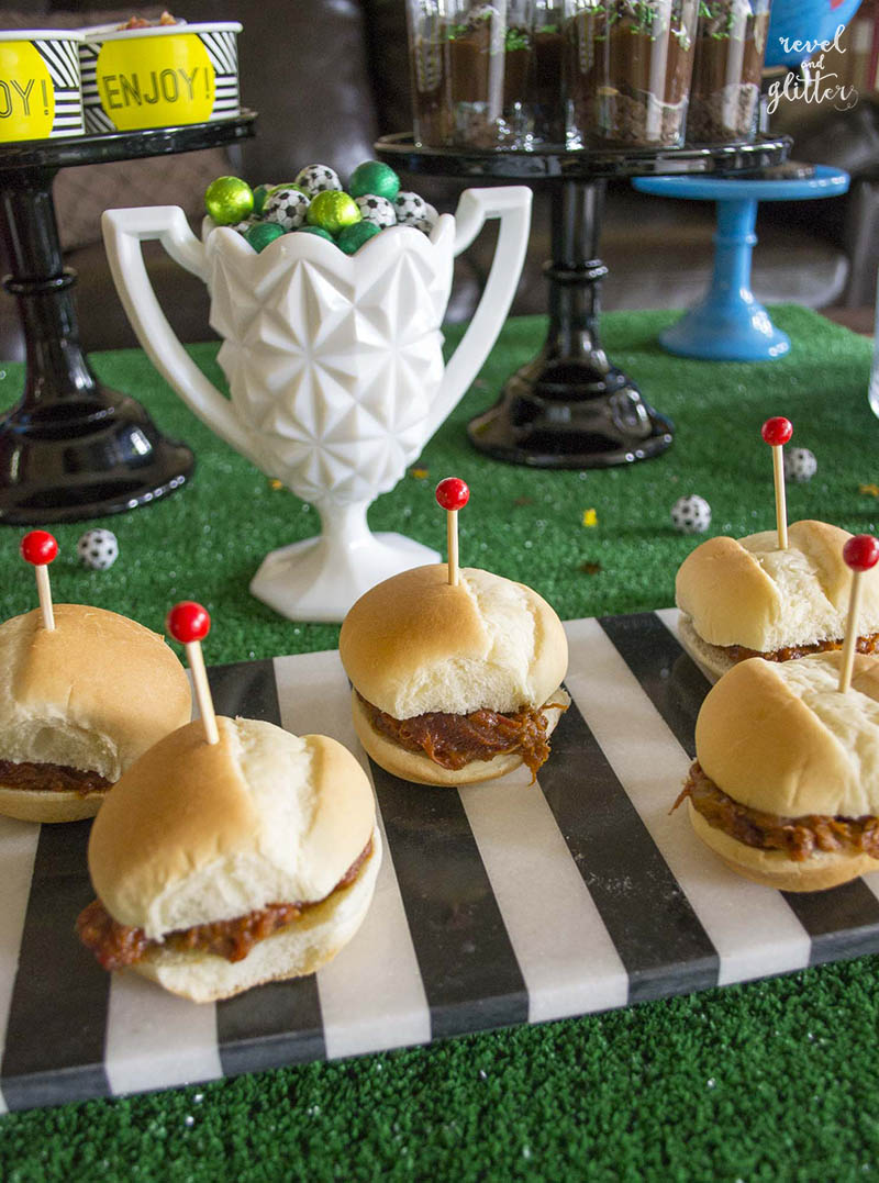 How to score with a soccer tournament watching party; serve yummy slider