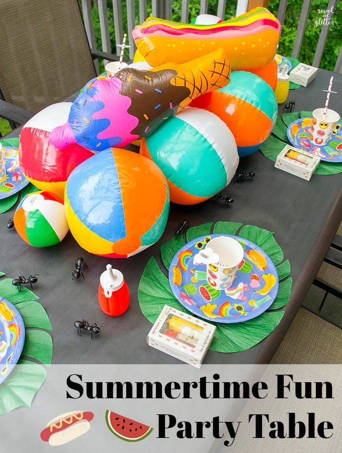Summertime fun party table