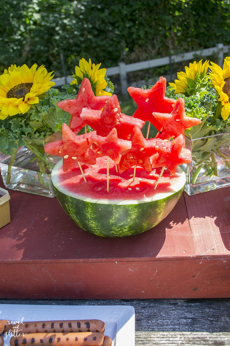 Host a Americana Summer Picnic; watermelon stars