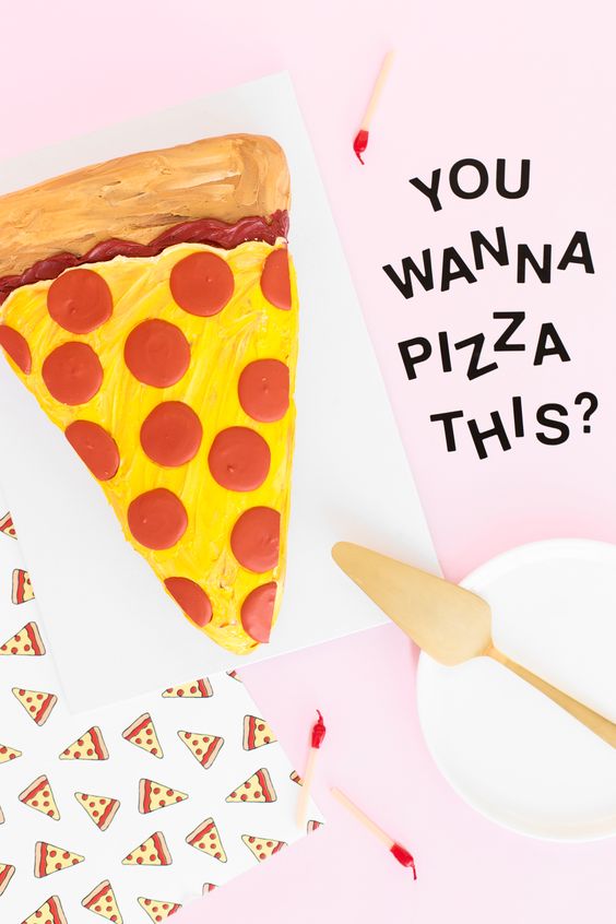 11 Favorite Foods Party Ideas; pizza cake