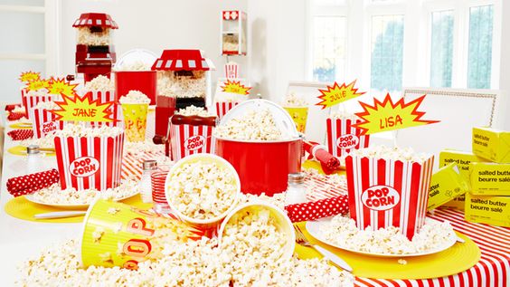 11 Favorite Foods Party Ideas; popcorn party