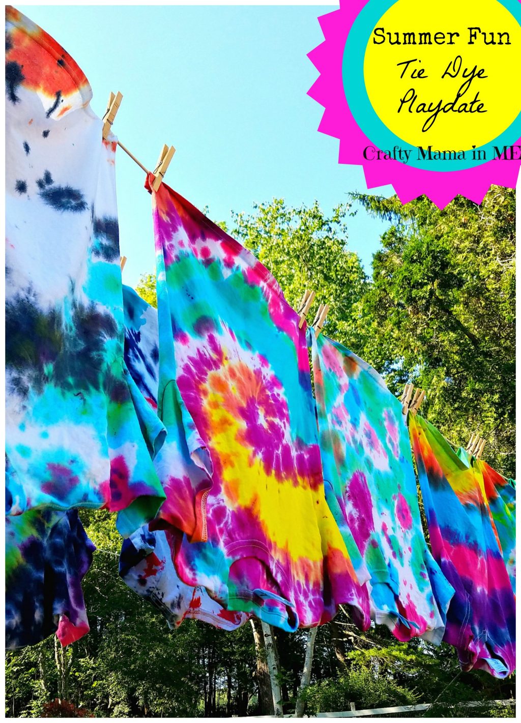 30+ Hanging Onto Summer Ideas; tie dye playdate