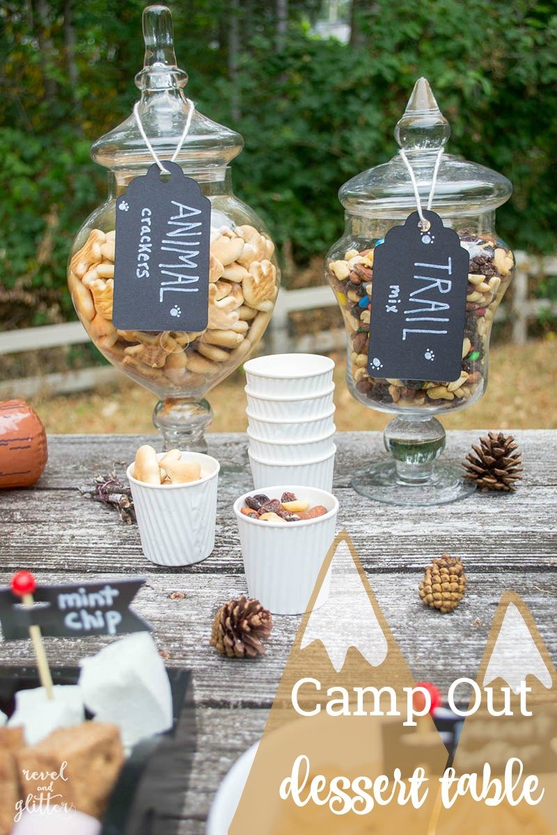 A Camp Out Dessert Table is the perfect way to end a fall day!