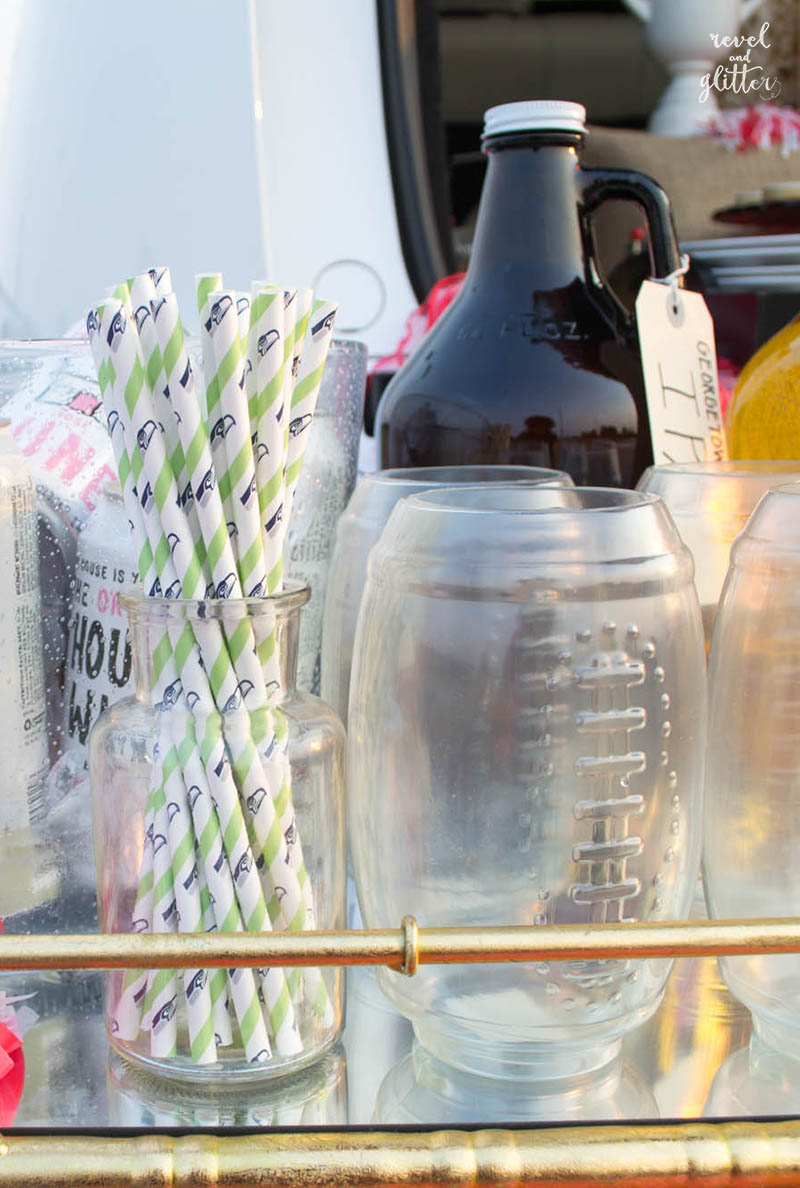 Tailgating in Style! Seattle Seahawks paper straws