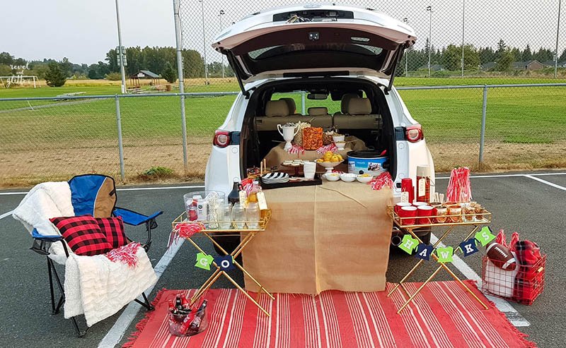 Tailgating in Style! Wide view of the party