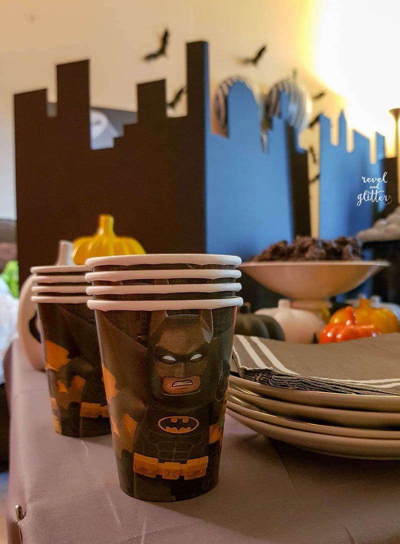 Batman-Inspired Halloween Party; party cups