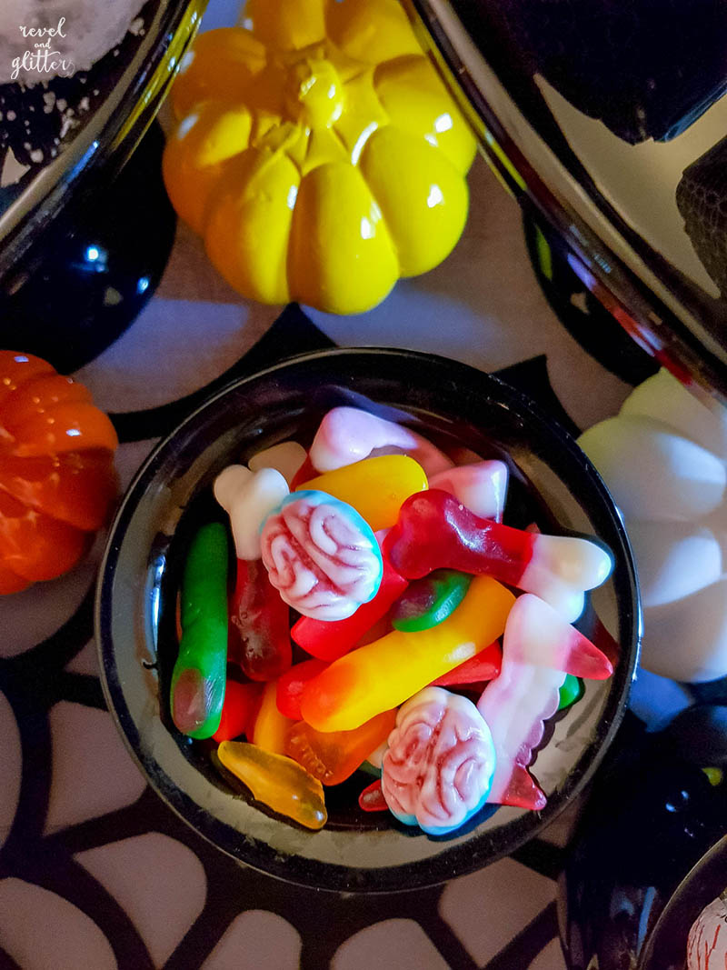 Batman-Inspired Halloween Party; gummi body parts