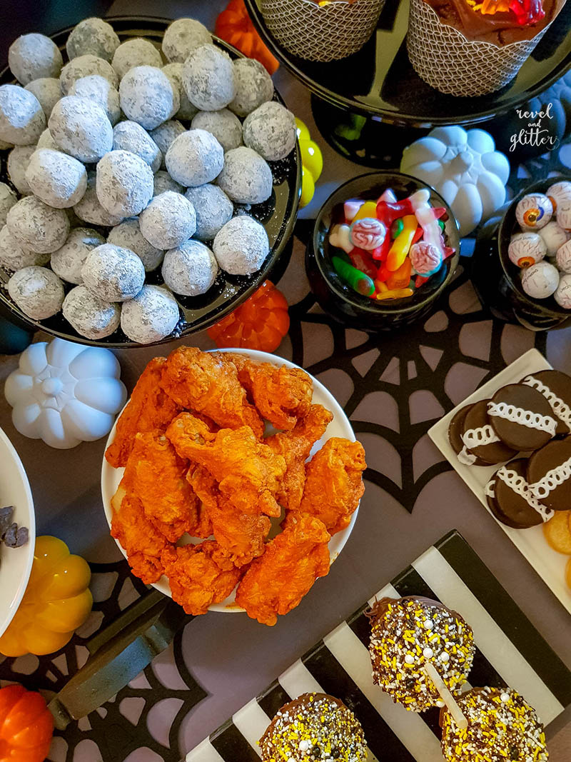 Batman-Inspired Halloween Party; Bat Wings aka chicken wings