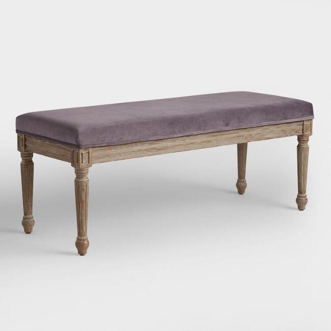 10 ways to use velvet in your home; dining bench