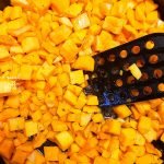 Apple Butternut Squash Soup; cooking squash