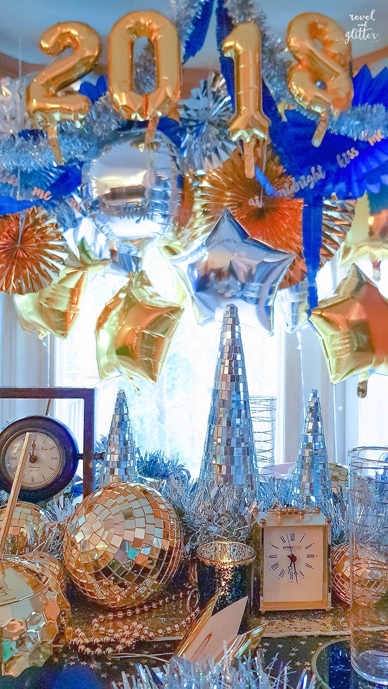 Throw a navy, gold and silver New Year's Eve party!
