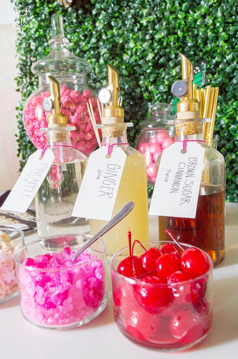 Mocktail Bar + A Surprise Virtual Baby Shower Revel and Glitter