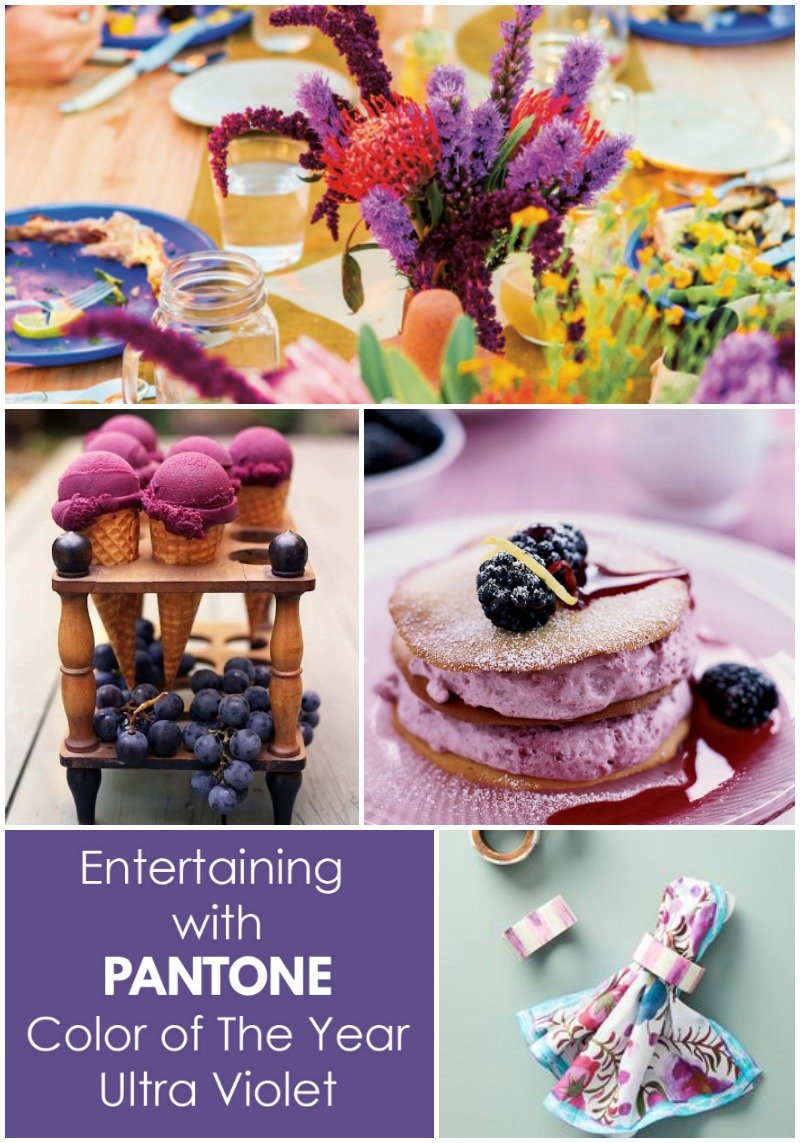 Check out fabulous ways entertaining with PANTONE's Color Of The Year 2017 - Ultra Violet: