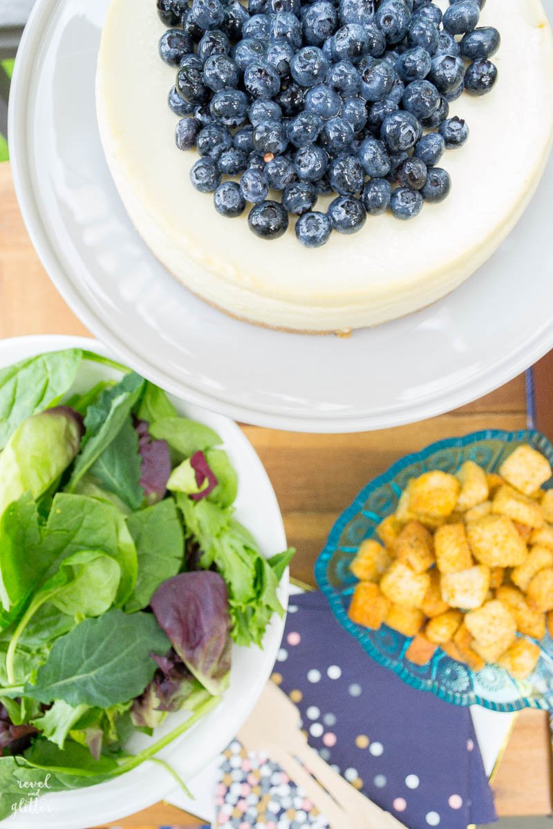 Awesome Father's Day party ideas; cheesecake