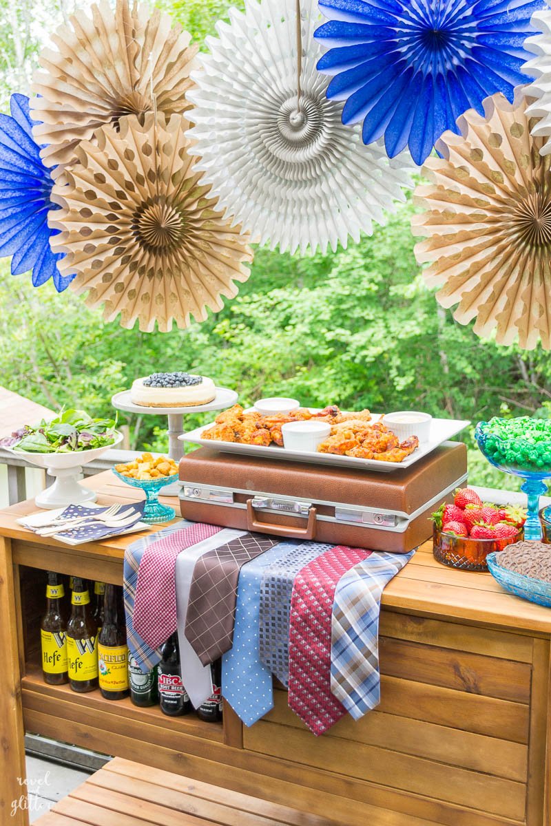 Awesome Father's Day party ideas; side of table