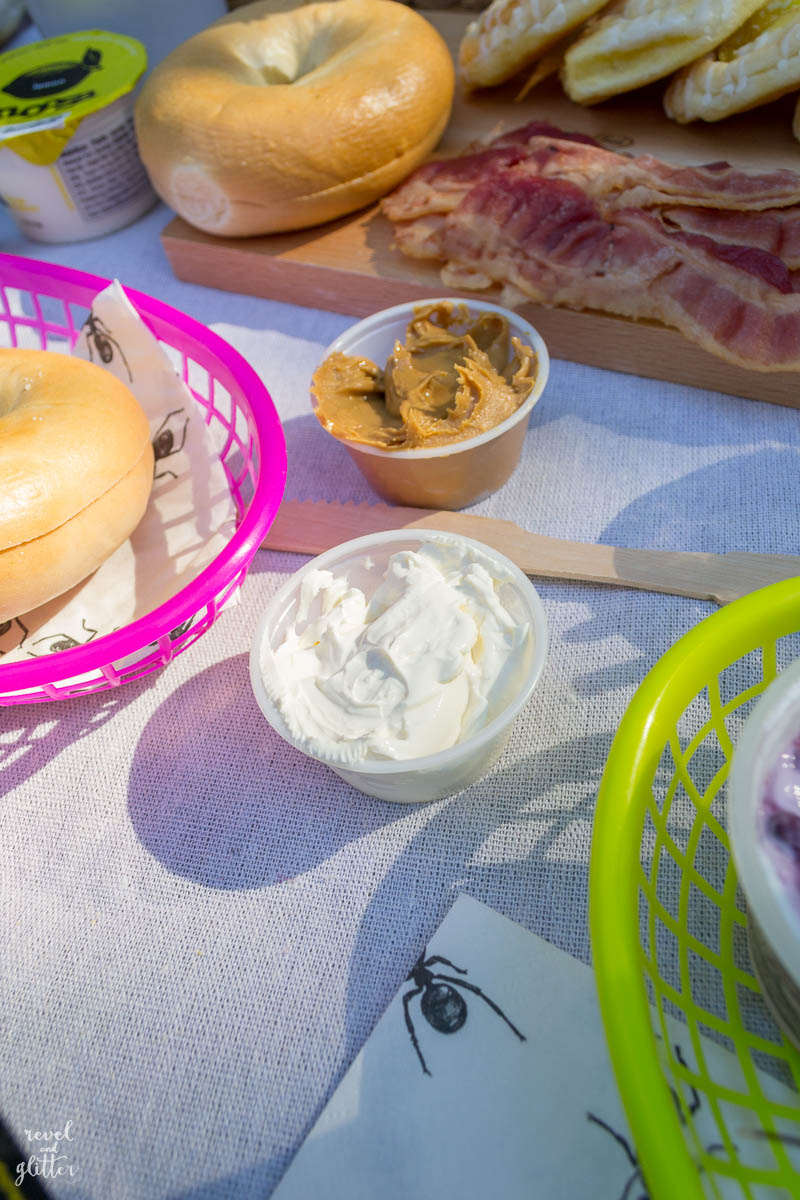 Your summer needs a breakfast picnic; bagel fixings