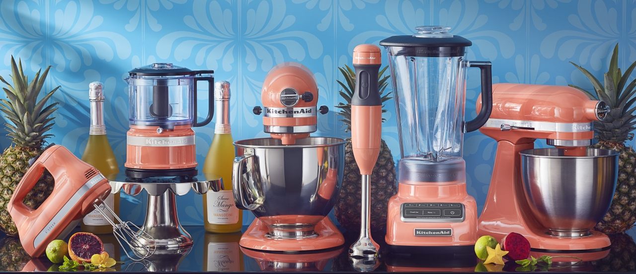 Entertaining with the Color of the Year - Living Coral; Kitchenaid set