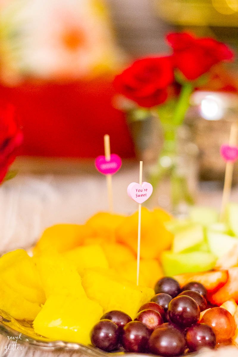 A Roses and Rosé Soiree; fruit picks