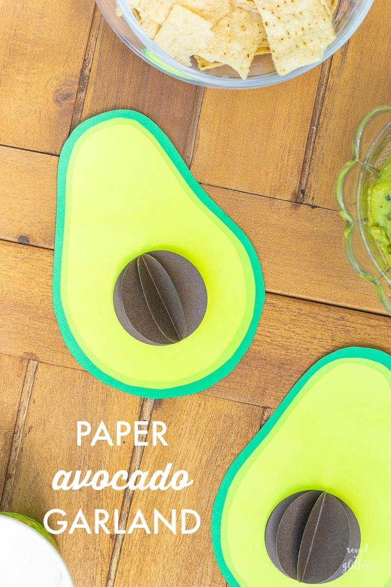How to make a paper avocado garland
