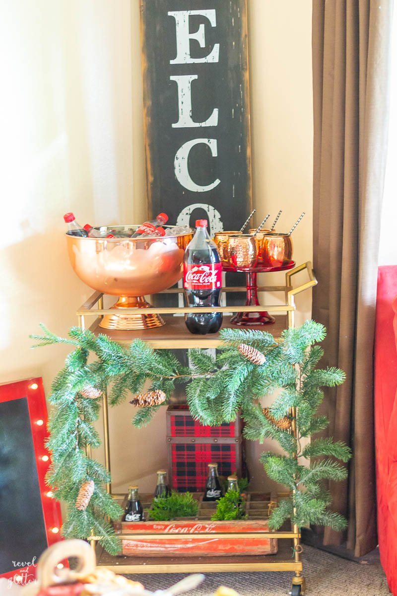 Host a Holiday Open House with Coca Cola; drink bar