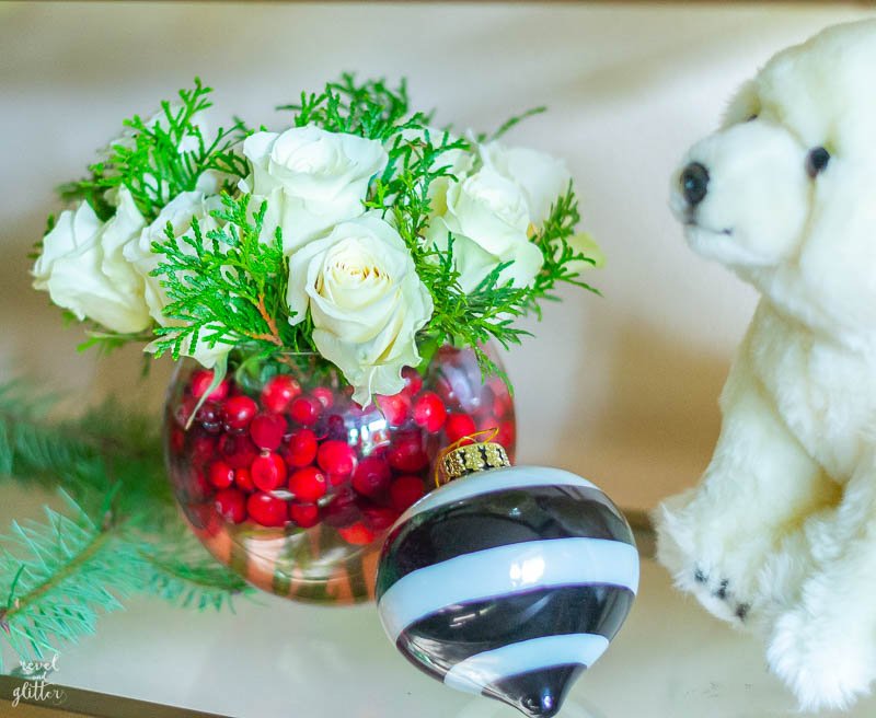 Host a Holiday Open House with Coca Cola; floral arrangement