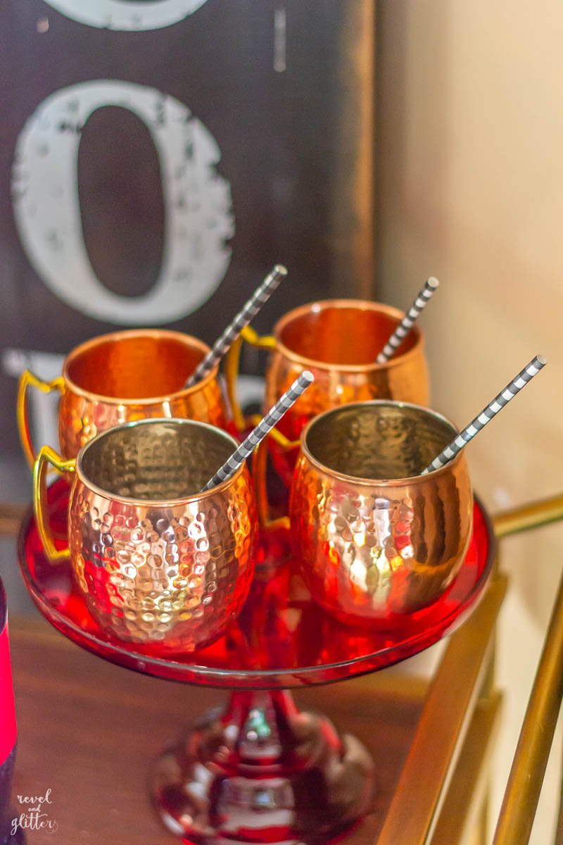 Host a Holiday Open House with Coca Cola; copper mugs