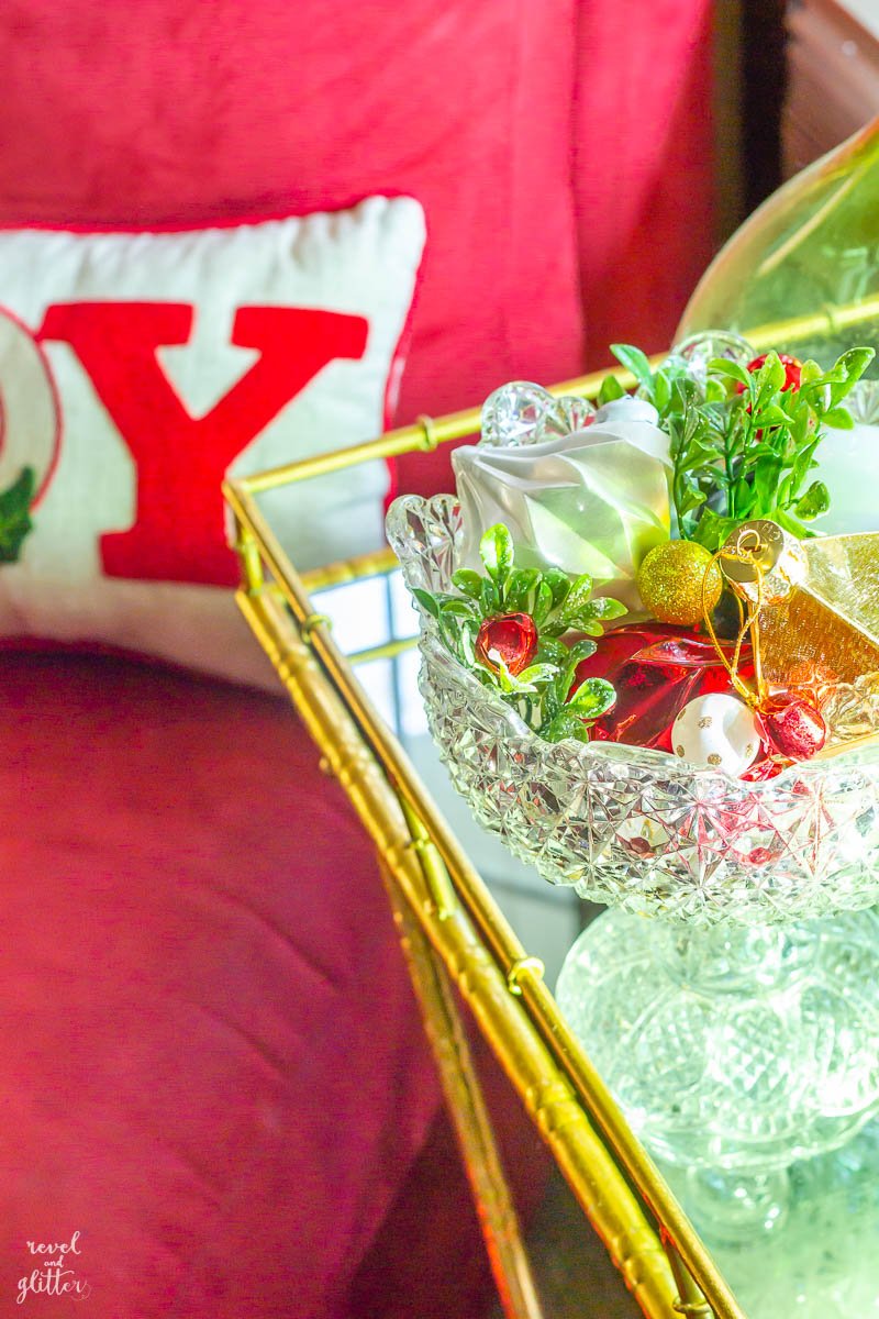 Host a Holiday Open House with Coca Cola; capote of ornaments