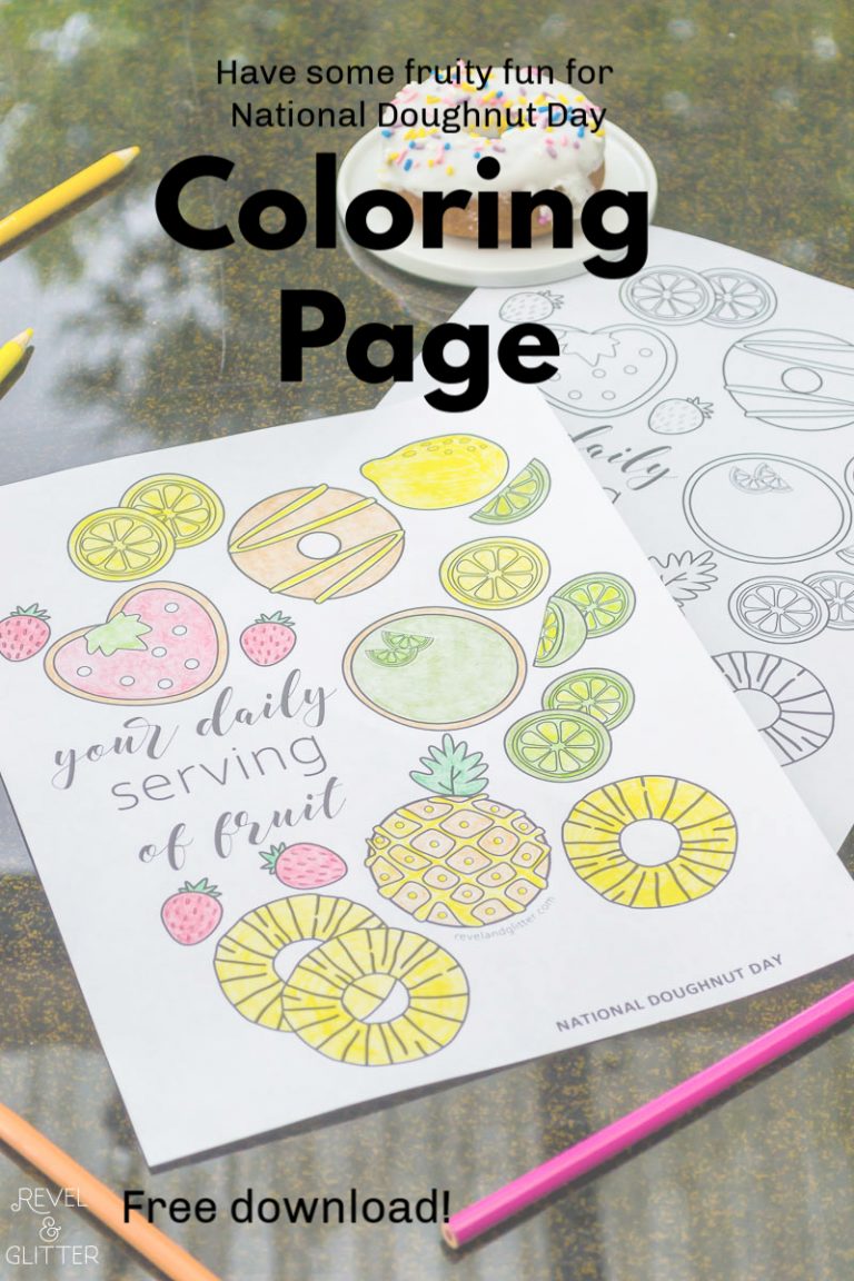 National Doughnut Day Coloring Page