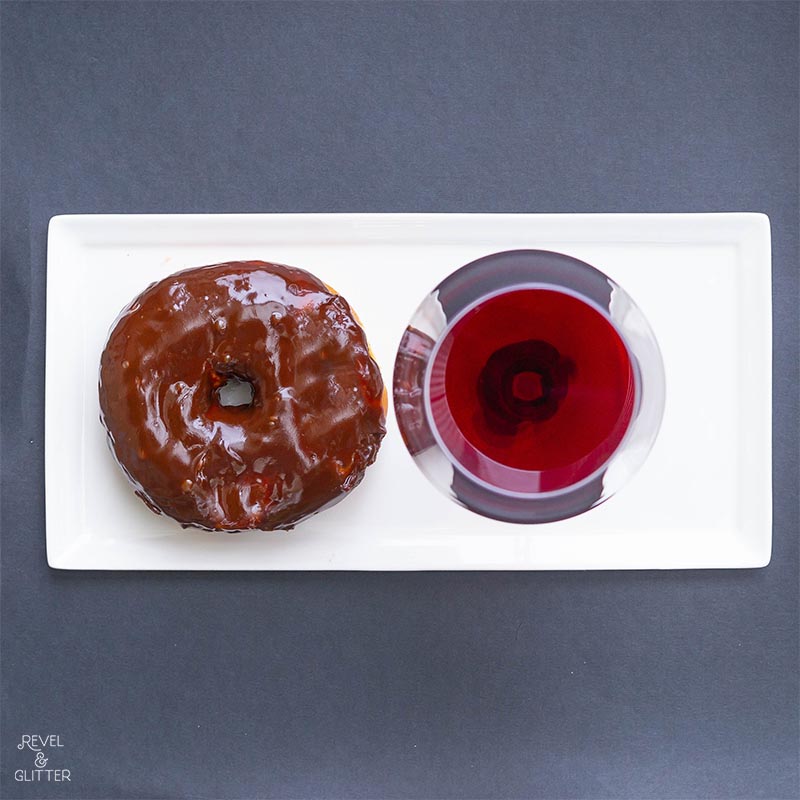 Wine and Doughnut Pairings To Try for National Doughnut Day; chocolate and merlot