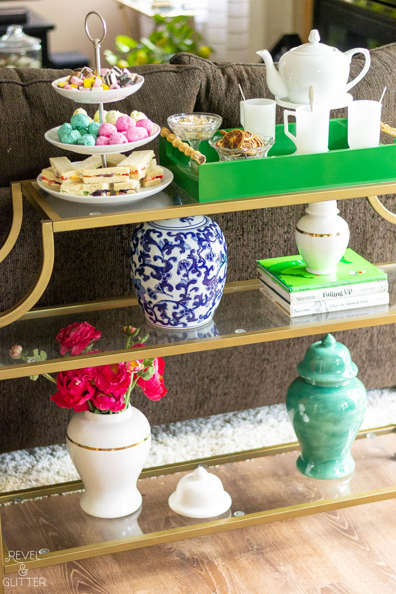 Let's Brunch! Styling a Tabletop with Ginger Jars; tall view of bar