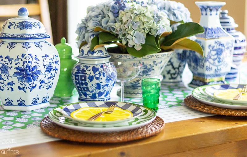 Let's Brunch! Styling a Tabletop with Ginger Jars; place setting side view